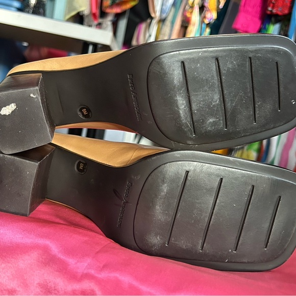 90s Y2K Enzo Angiolini Heels square toe pumps shiny patent leather 8 - Picture 7 of 8